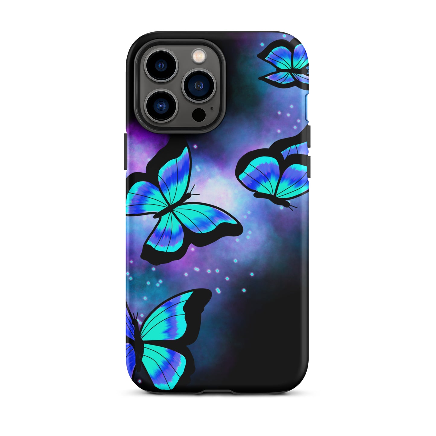 Blue Glow Butterfly Tough iPhone case