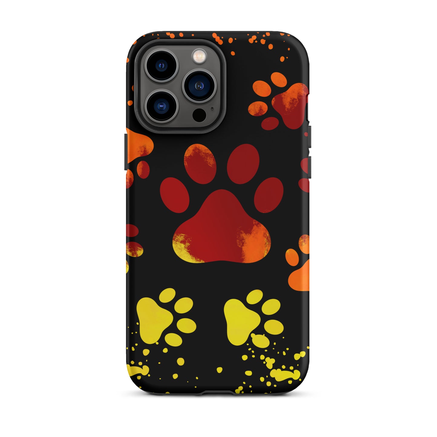 Orange dog paw Tough iPhone case