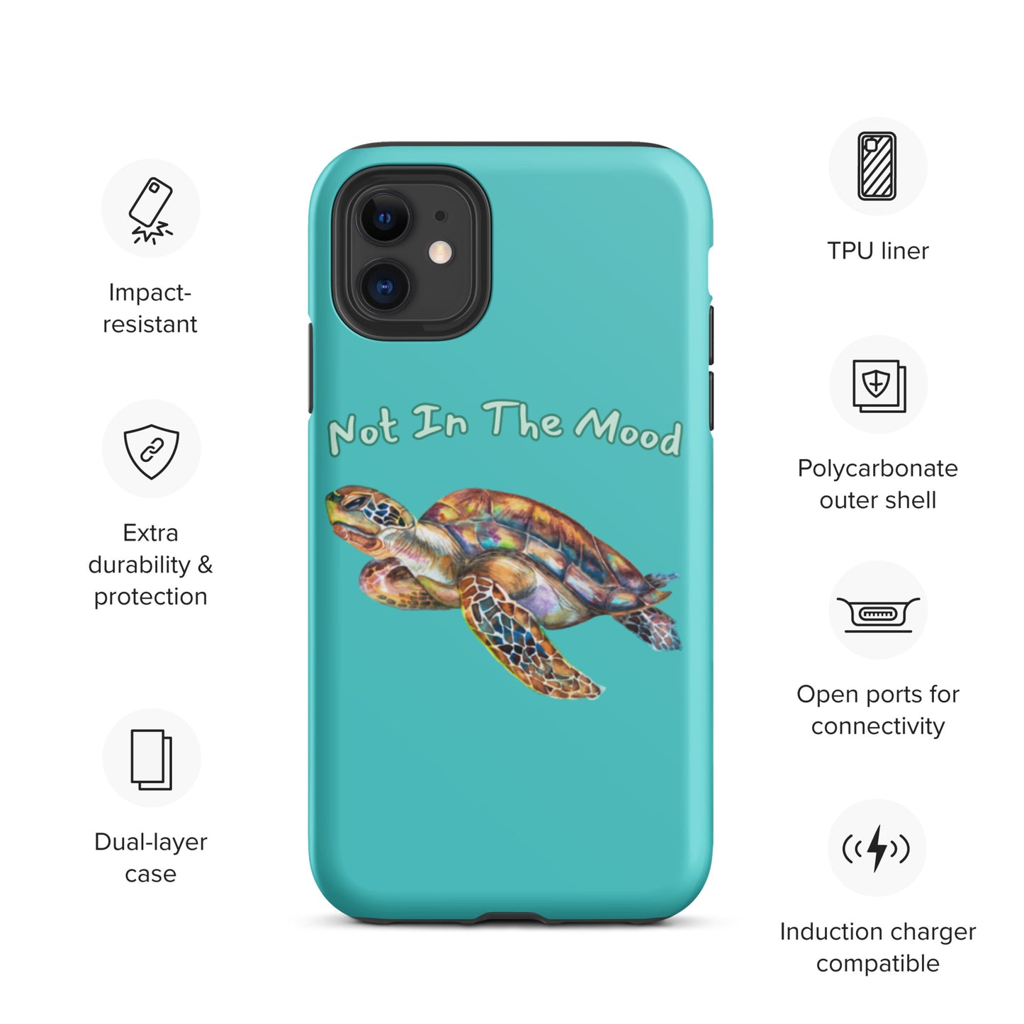 Turtle Not In The Mood Tough iPhone case