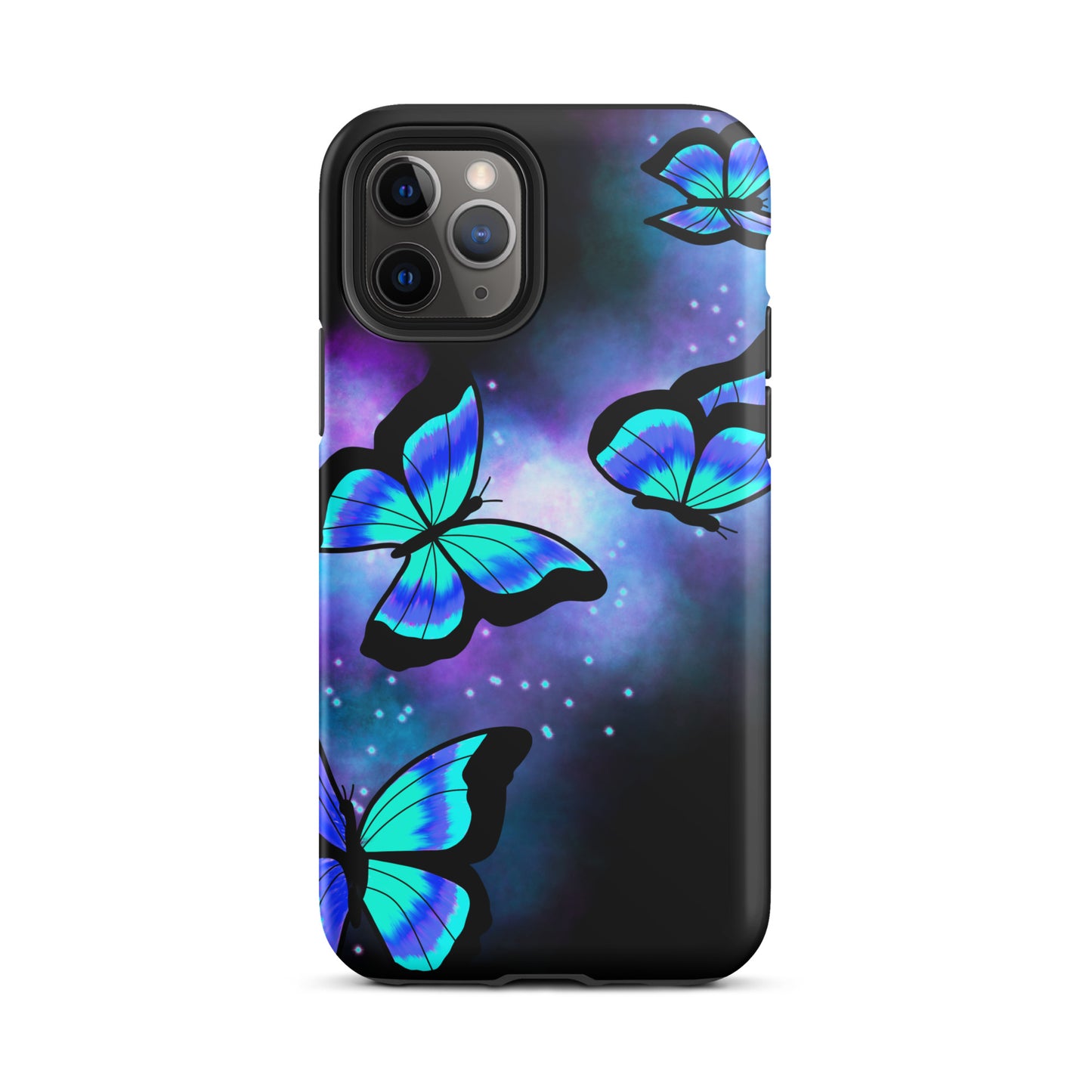 Blue Glow Butterfly Tough iPhone case