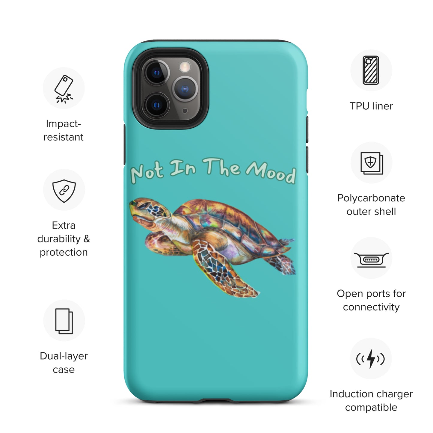 Turtle Not In The Mood Tough iPhone case