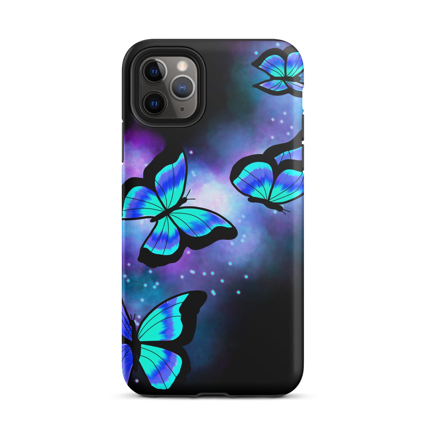 Blue Glow Butterfly Tough iPhone case