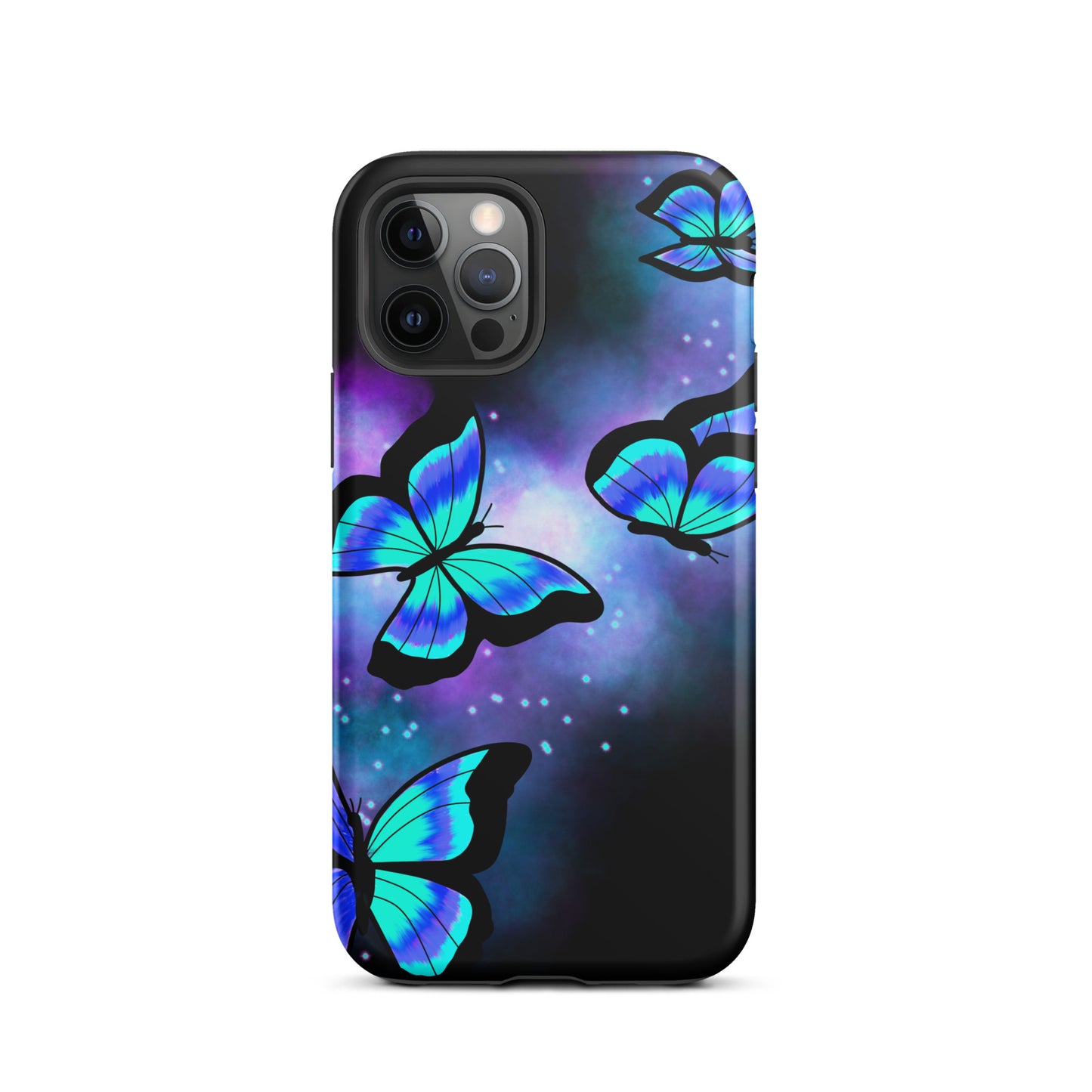 Blue Glow Butterfly Tough iPhone case