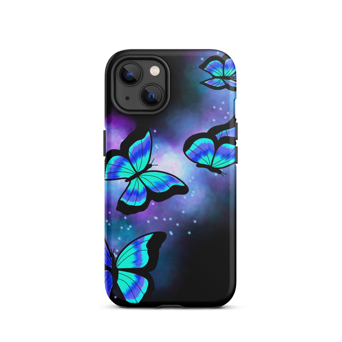 Blue Glow Butterfly Tough iPhone case