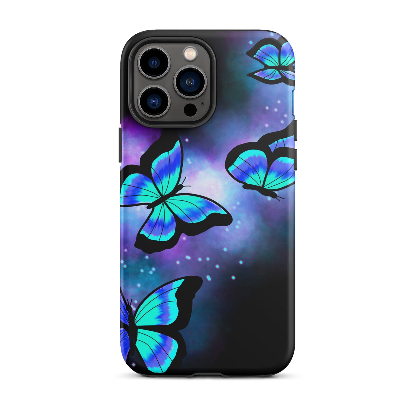 Blue Glow Butterfly Tough iPhone case